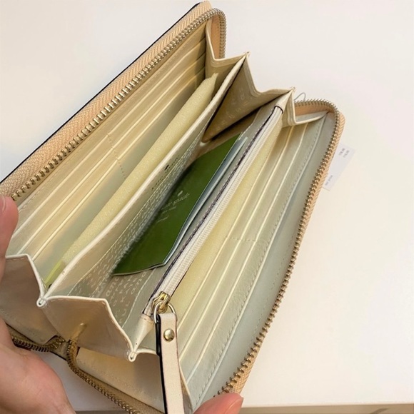 NWT Kate Spade long continental zip wallet - gold - Picture 7 of 7